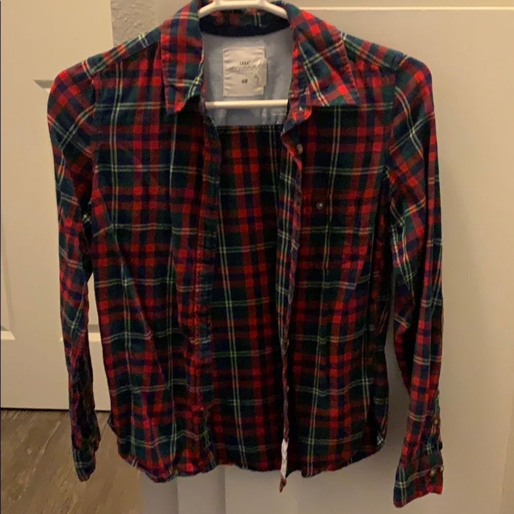 Red and green plaid flannel